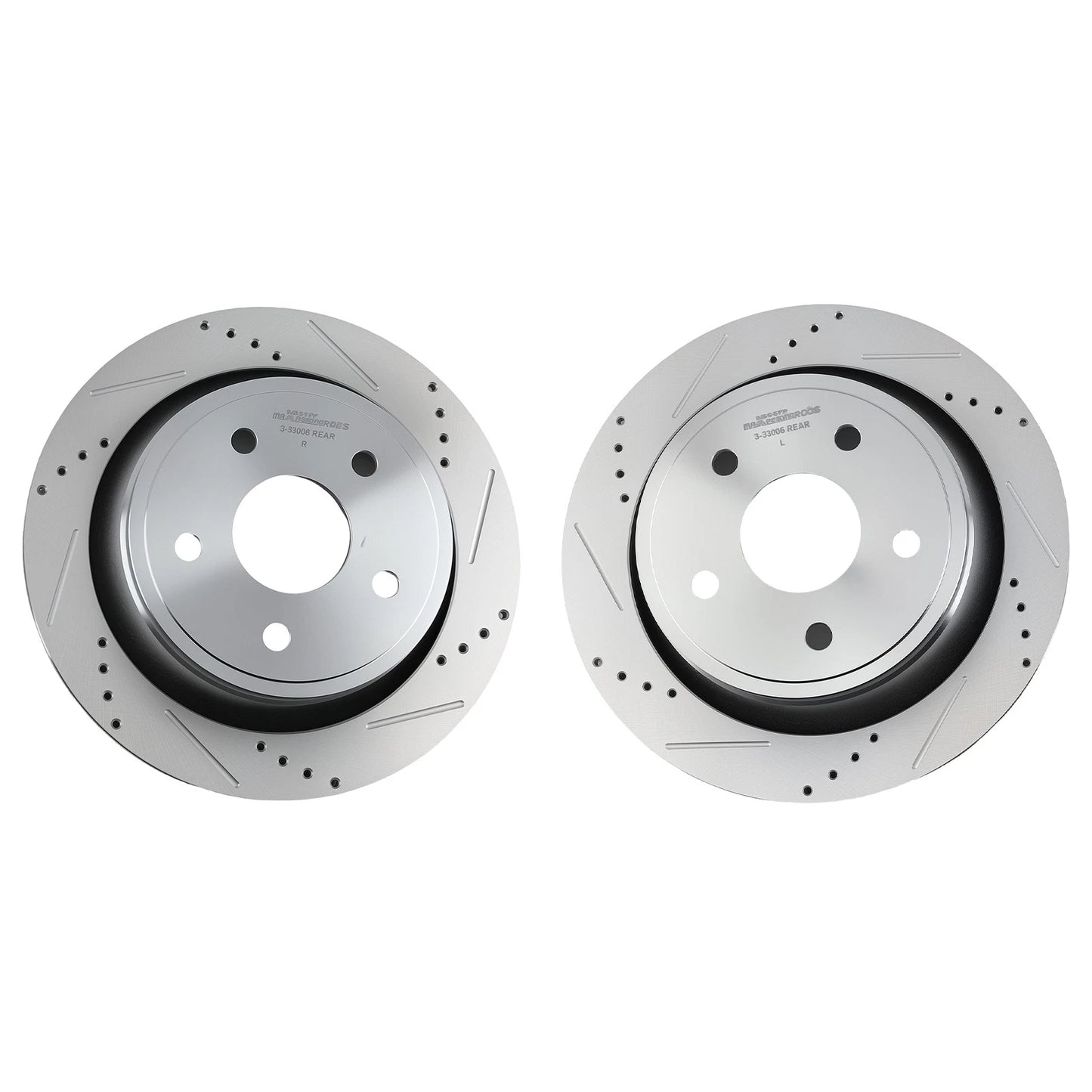 Drilled & Slotted Rear Brake Rotors Kit for Chrysler Aspen (2007–2009)