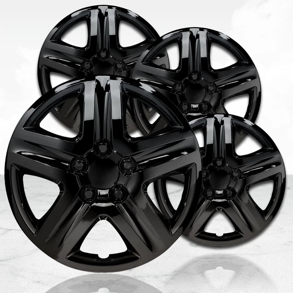 17 Inch Gloss Black Hubcaps Wheel Covers Set of 4 for Monte Carlo (2005–2018)