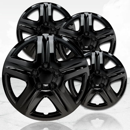 17 Inch Gloss Black Hubcaps Wheel Covers Set of 4 for Monte Carlo (2005–2018)