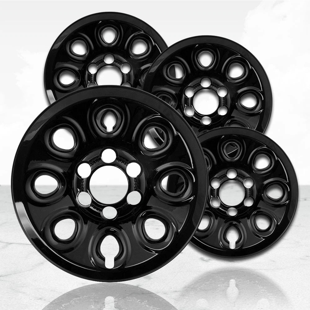 17" Gloss Black Wheel Skins (Set of 4) for 2005-2014 Chevy Tahoe