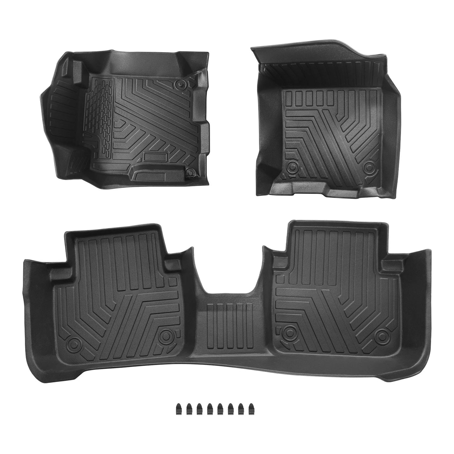 Floor Mats for Honda Accord Sedan (2013–2017) Black Rubber Waterproof 3pc