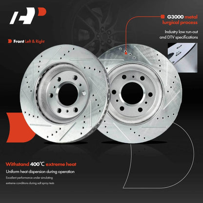 6x Drilled Brake Rotors & Pads for Buick Chevrolet Uplander (2005–2008)