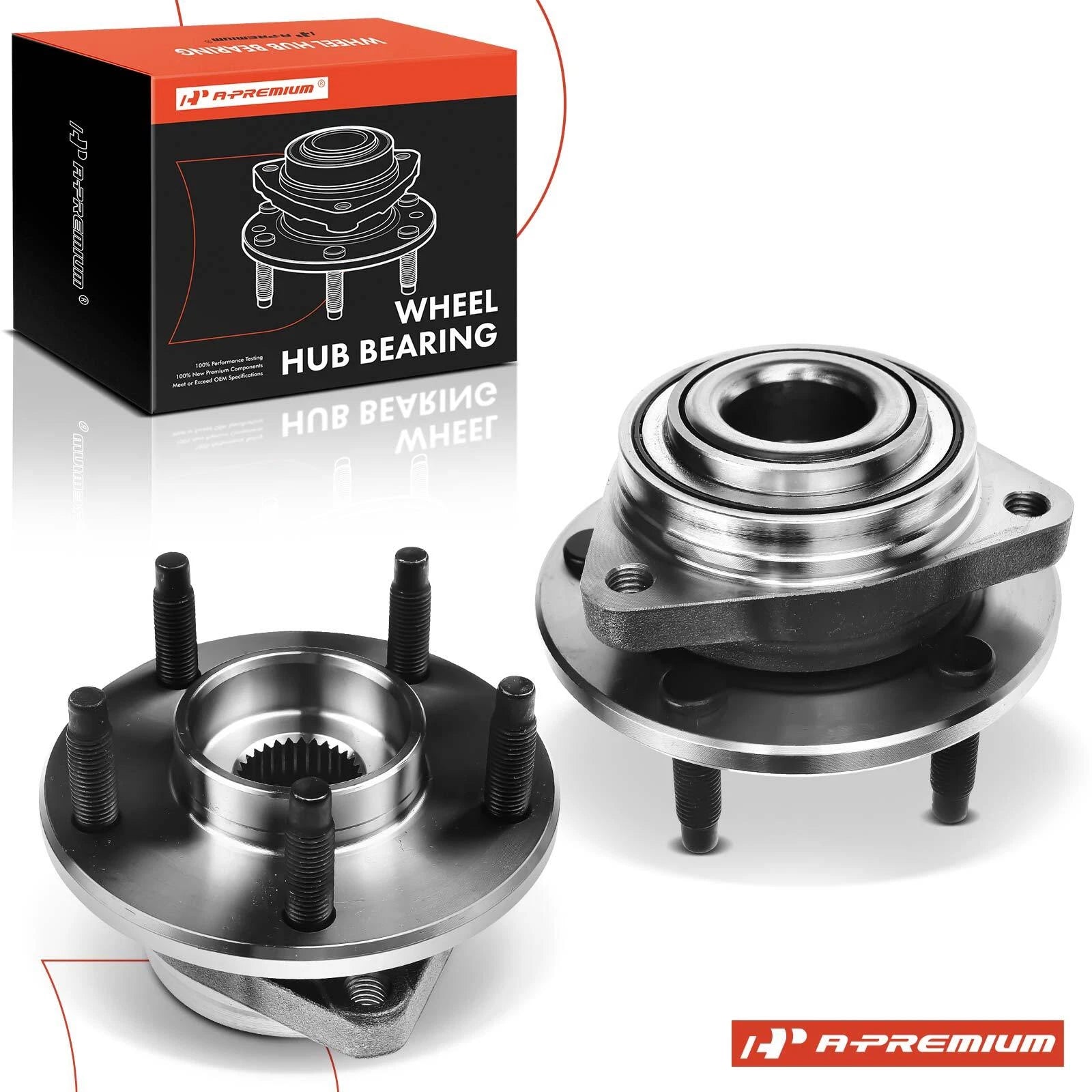 2X Front Wheel Hub & Bearing Assembly for Chevy Malibu (2004–2007)