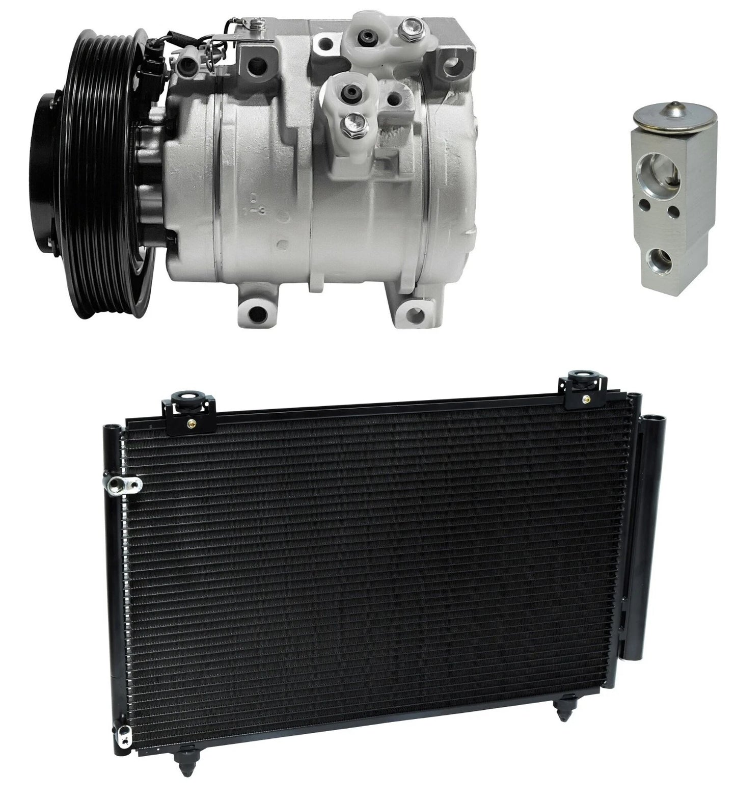 A/C Compressor Kit with Condenser Replacement for Toyota Corolla (2006–2008)