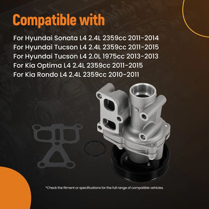 Cooling Water Pump for Kia Sportage 2.4L (2011–2015)