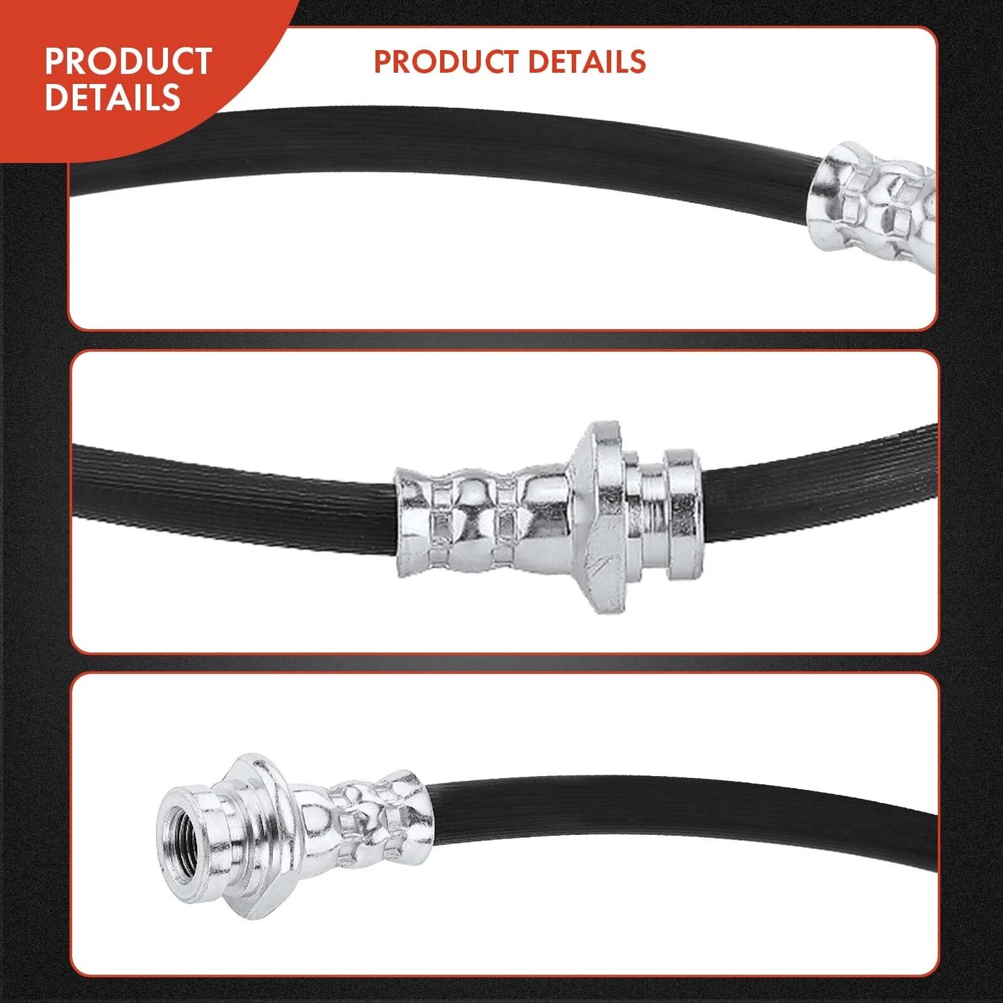 2X Rear Brake Hydraulic Hose for Chevy Metro (1998–2001)