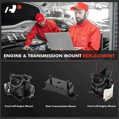 3X Engine Motor & Transmission Mount for Chevrolet Silverado 1500 (2015–2018)