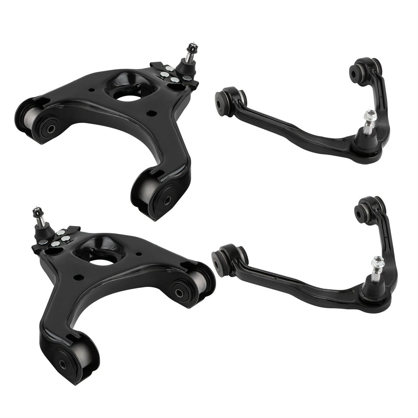 Front Upper Lower Control Arm Pair for Chevy Silverado Sierra (1999–2006 RWD)