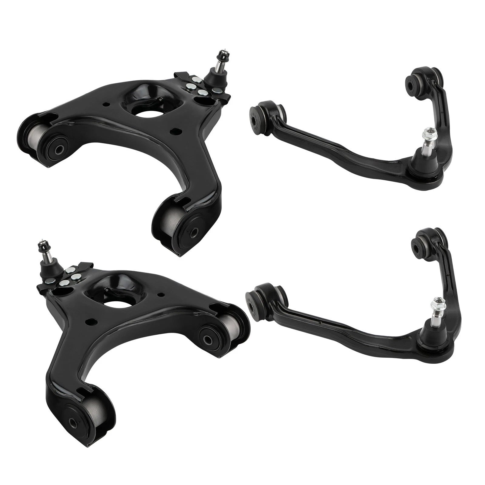 Front Upper Lower Control Arm Pair for Chevy Silverado Sierra (1999–2006 RWD)