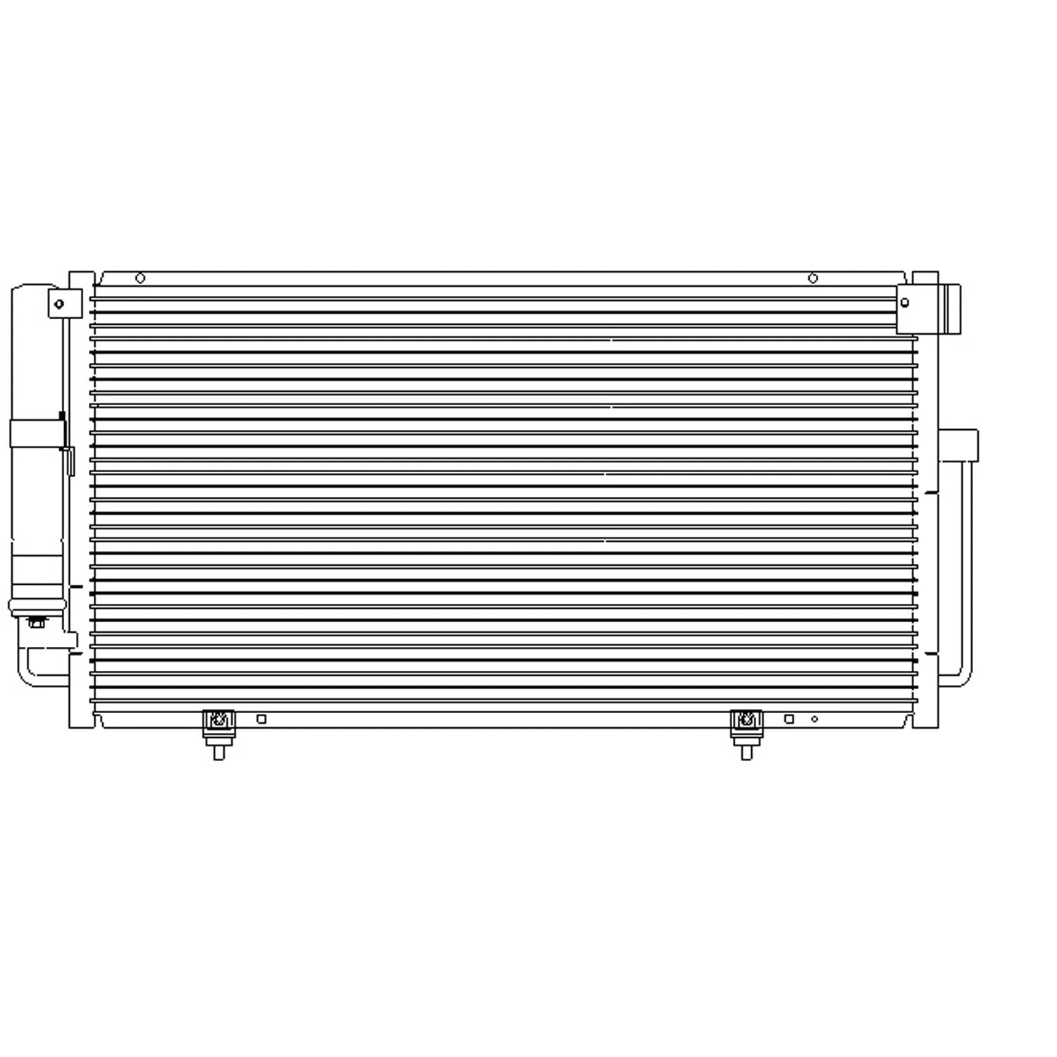 Replacement A/C Condenser w/Receiver Drier For 2002-2003 Subaru Impreza
