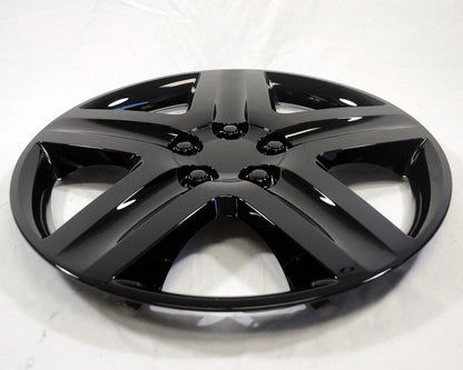 16 Inch Gloss Black Deluxe Hubcaps Wheel Covers Set 4 for Chevrolet Monte Carlo (1970–1972)