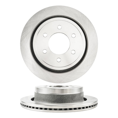 2X Vented Rear Disc Brake Rotors for 2012-2018 Ford F-150 (6-Lug)