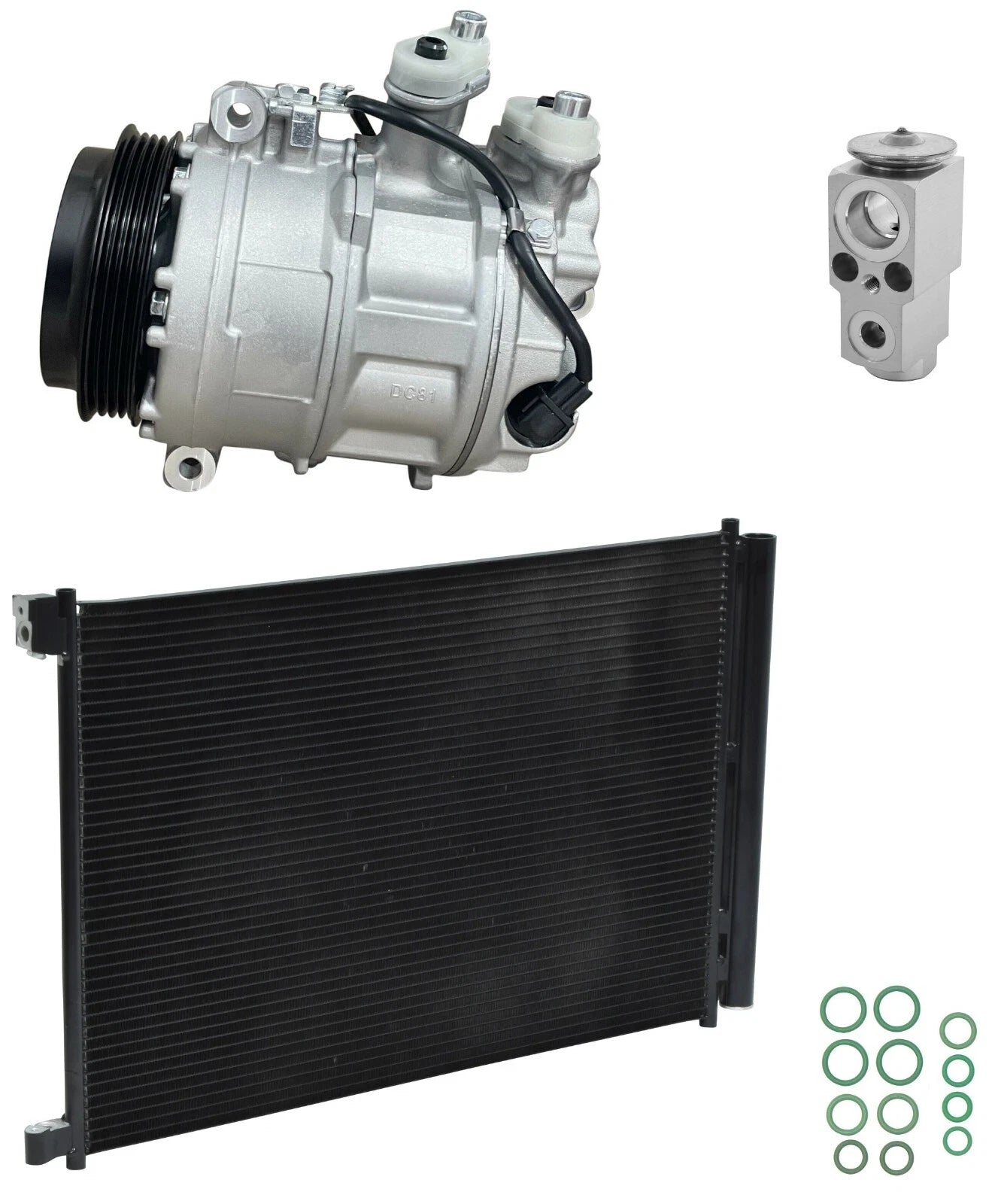 AC Compressor Kit With Condenser for Mercedes C63 AMG S 4.0L (2019–2019)