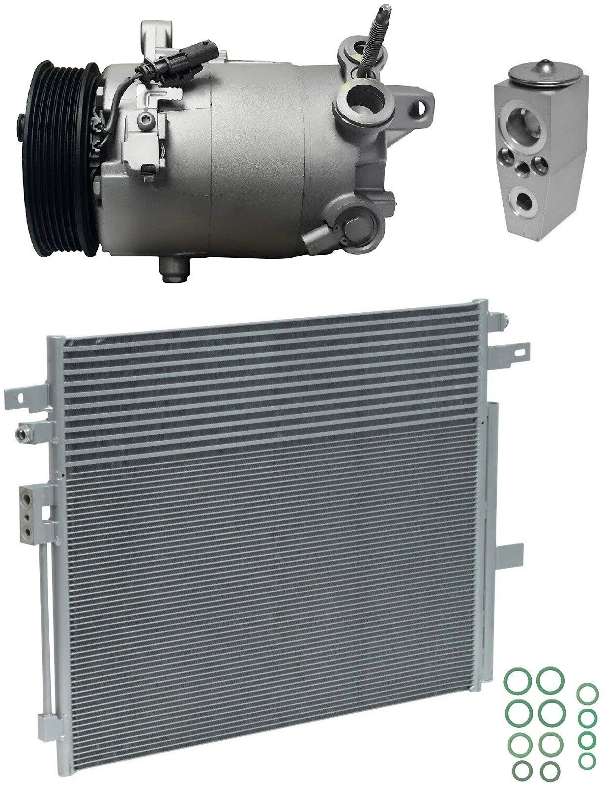 A/C Compressor Kit W/Condenser Replacement for GMC Canyon 3.6L (2016–2016)