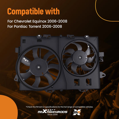 Dual Cooling Fan Assembly for Chevrolet Equinox Pontiac Torrent (2006–2008)