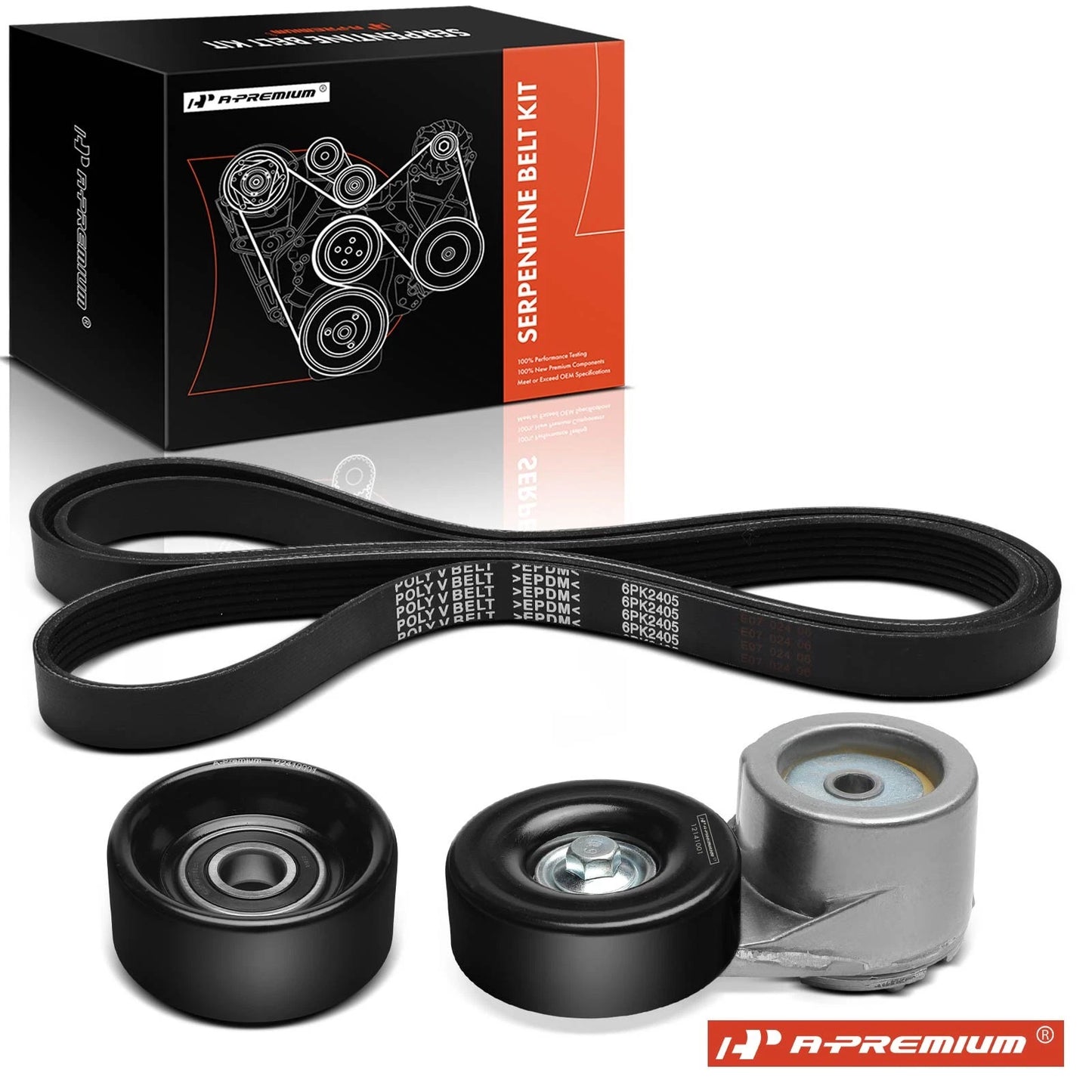 3X Serpentine Belt Drive Component Kit for Chevy G10 GMC G1500 (1987–1991)