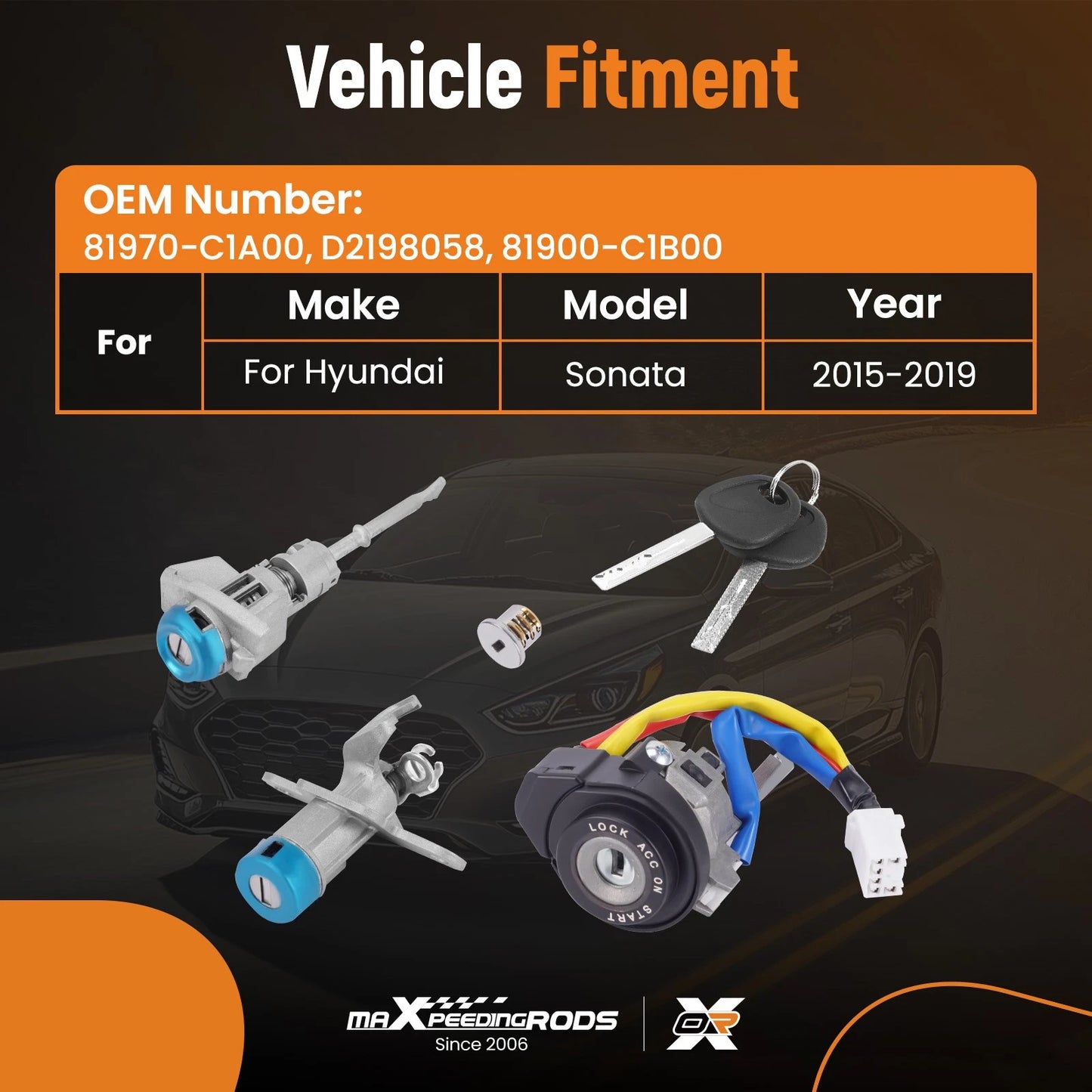 Lock Cylinder for Hyundai Sonata (2015–2019)