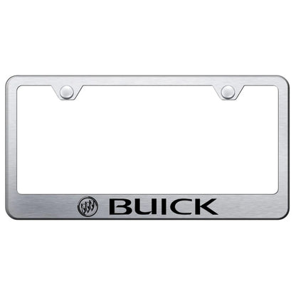 Brushed Stainless Steel License Plate Frame - Officially Licensed for Buick