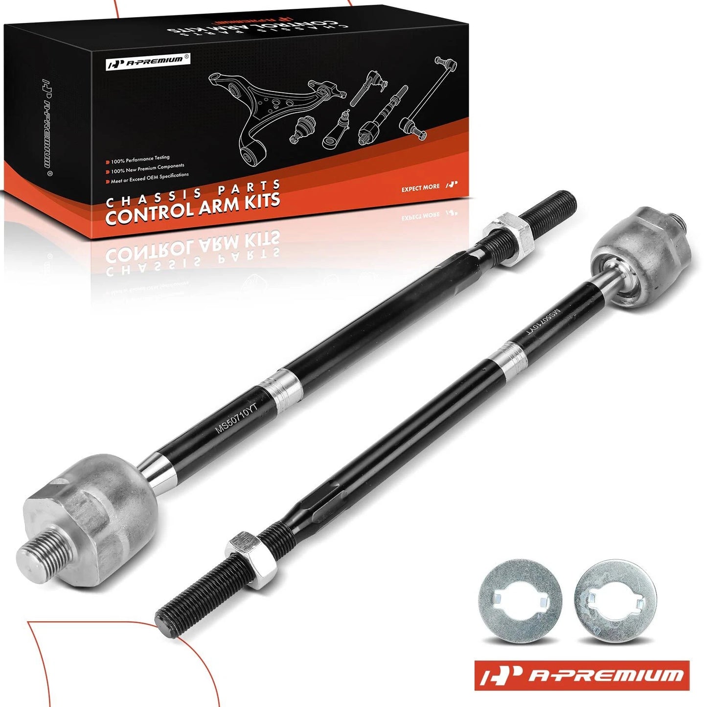 2X Front Inner Tie Rod End for Chevy Equinox GMC Terrain (2010–2017)