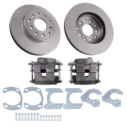 Brake Conversion System for Ford 9" Axle Big Bearing w/ Caliper & Hardware (1970–1979)