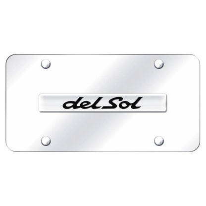 Chrome Name on Chrome License Plate - Officially Licensed for Honda Del Sol