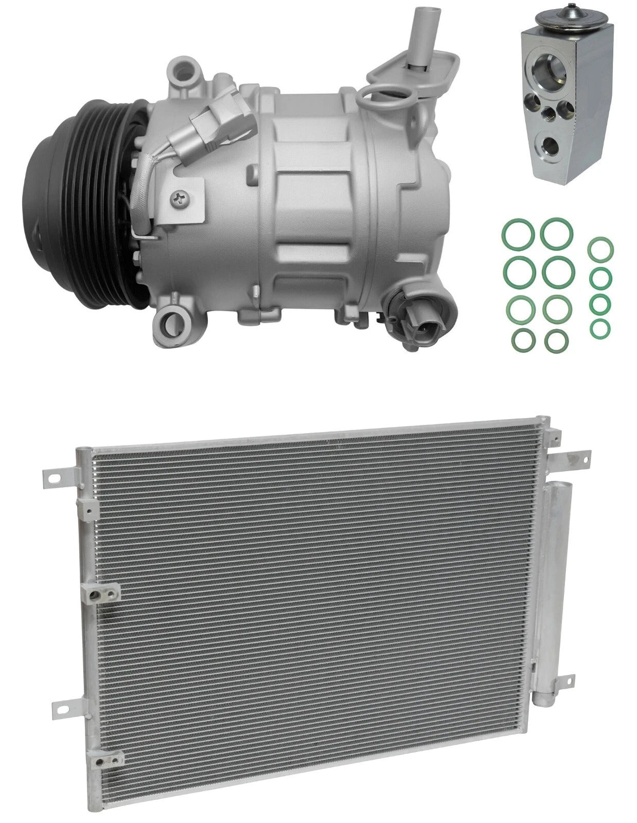 AC Compressor Kit with Condenser for Chrysler 200 2.4L (2017–2017)