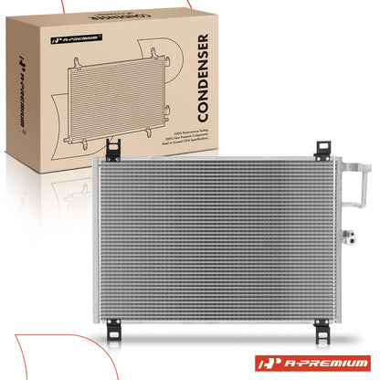 A/C Condenser with Bracket for Chevy Trailblazer (2006–2009) GMC Envoy (2005–2009)