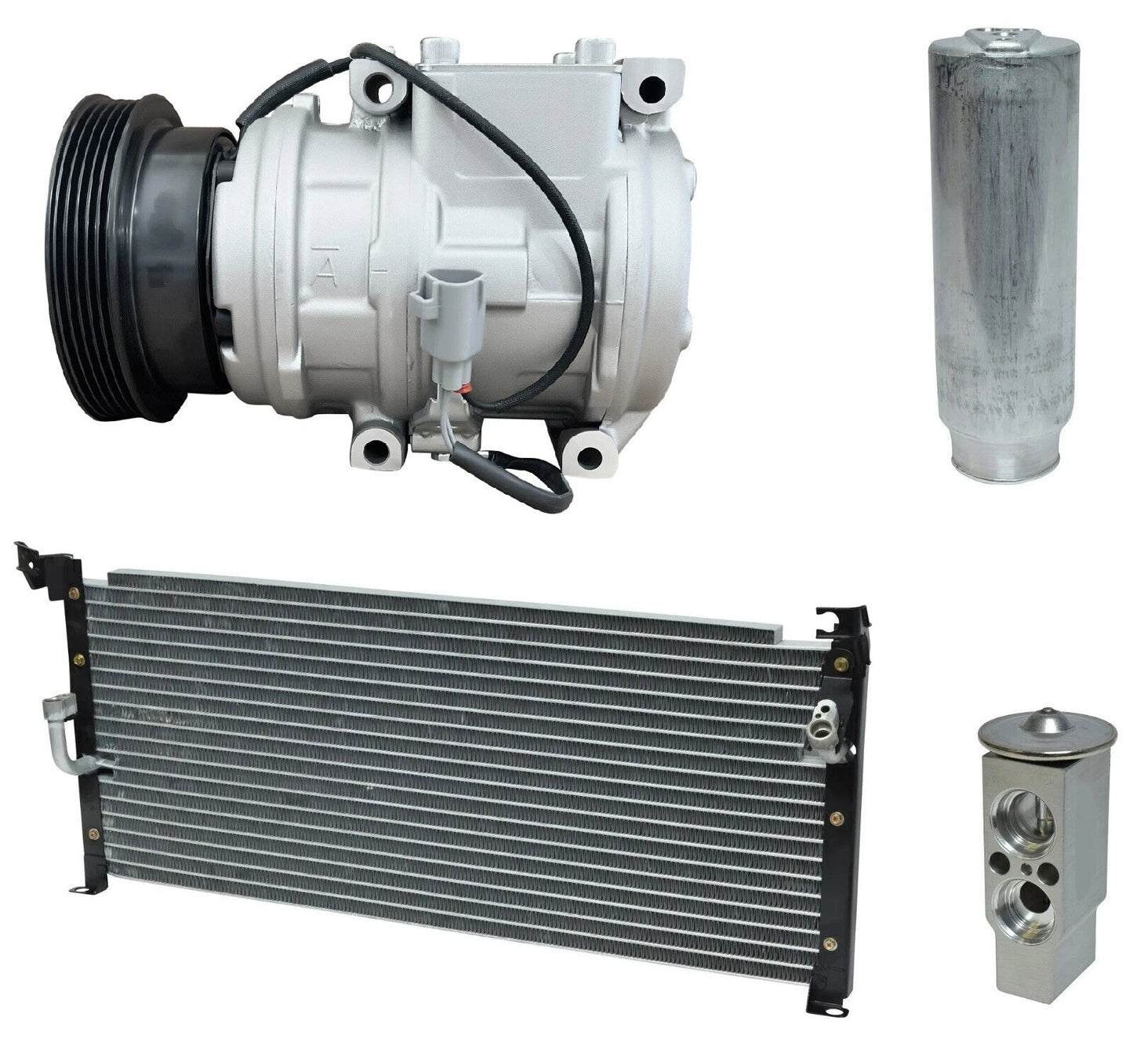 AC Compressor Kit W Condenser Replacement for Toyota RAV4 2.0L (1999–2000)