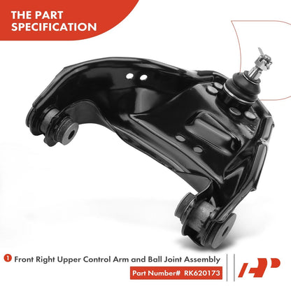2X Front Upper Control Arms with Ball Joints for Chevy Blazer S10 (1994–2005)