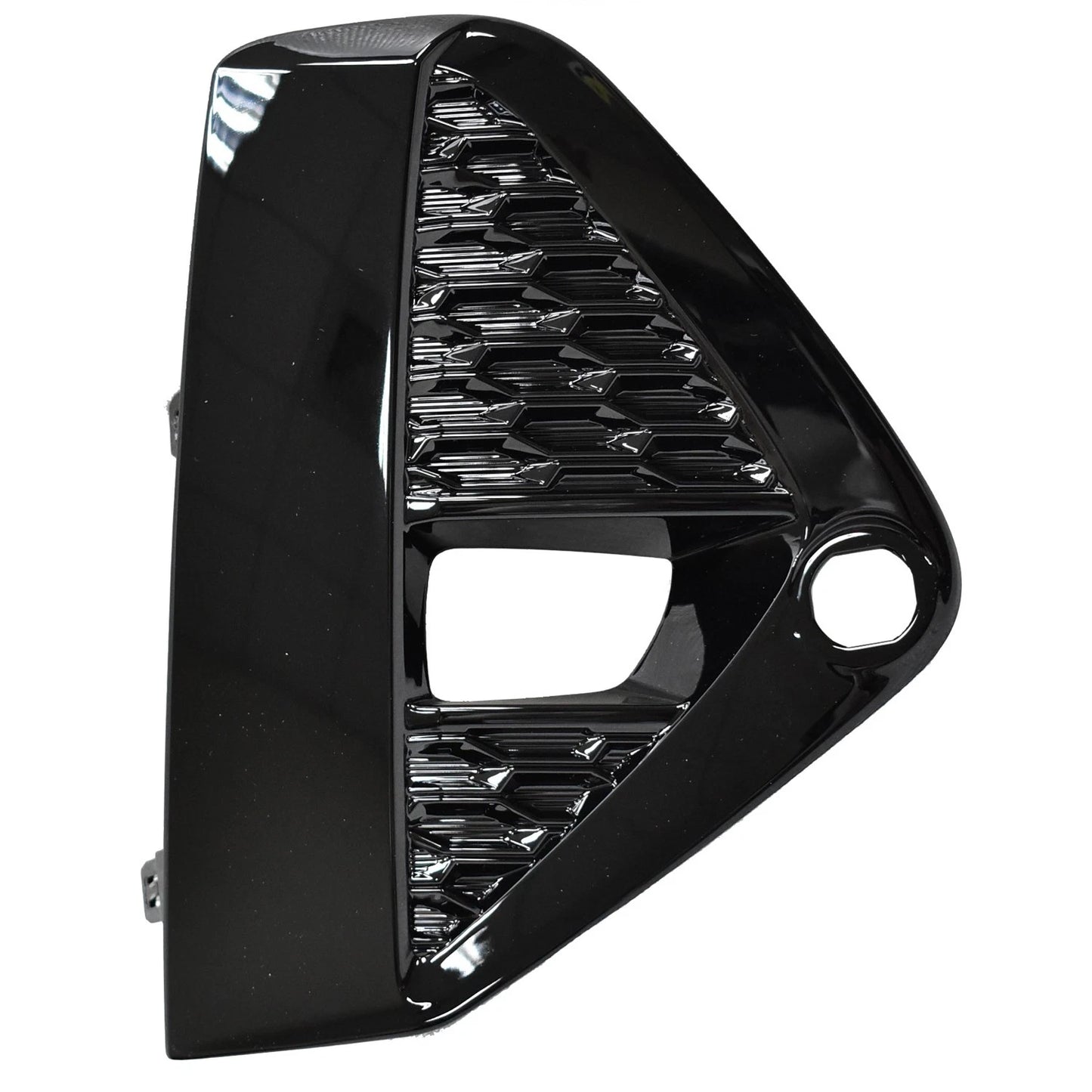 Replacement Black Gloss ABS Plastic Front Passenger Side Fog Light Bezel