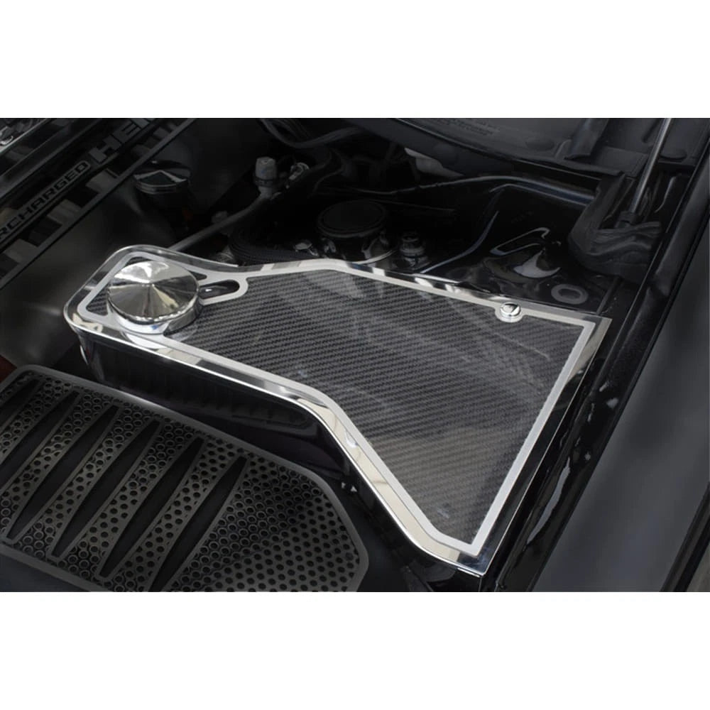Carbon Fiber Water Tank Cover Top Plate with Trim for Dodge Challenger (2011–2019)