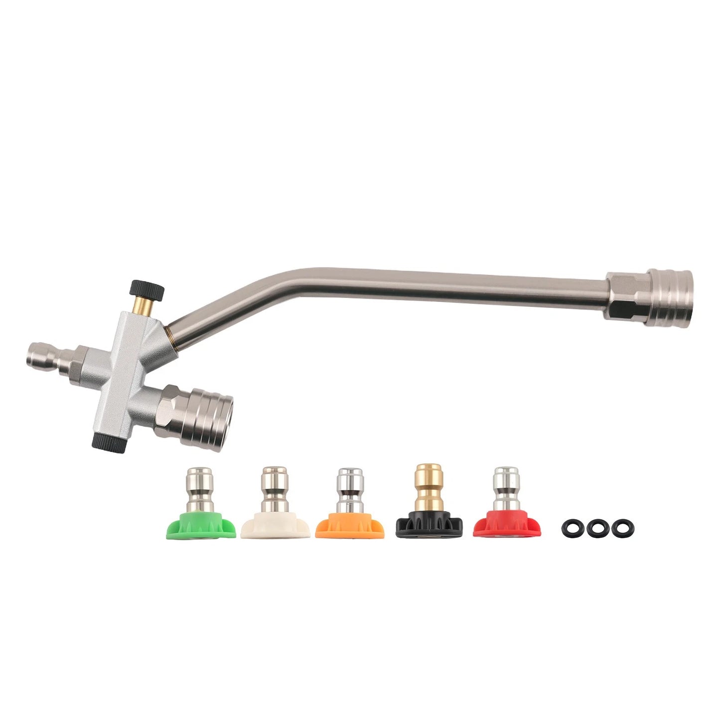 Foam Cannon Pressure Washer Gun for 4000 PSI 1/4" Stainless (Dual Use)