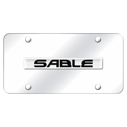Chrome Name on Chrome License Plate - Officially Licensed for Mercury Sable