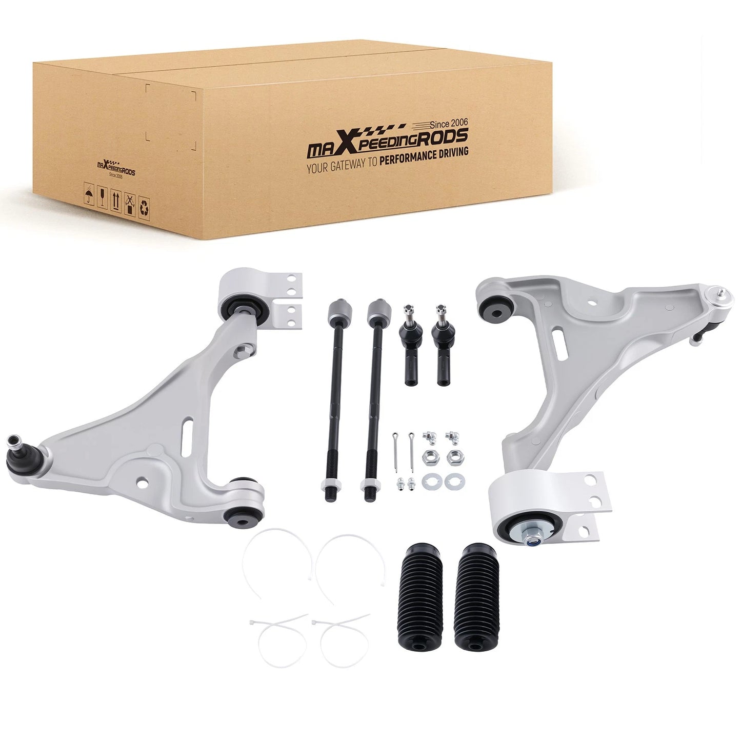 Front Lower Control Arms Inner & Outer Tie Rod Ends for Cadillac DTS (2006–2011)
