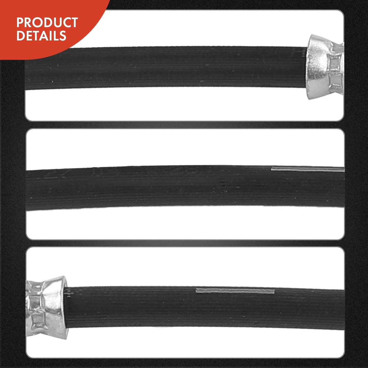 2X Rear Inner Brake Hydraulic Hose for Chevy Silverado 3500 HD (2011–2014)