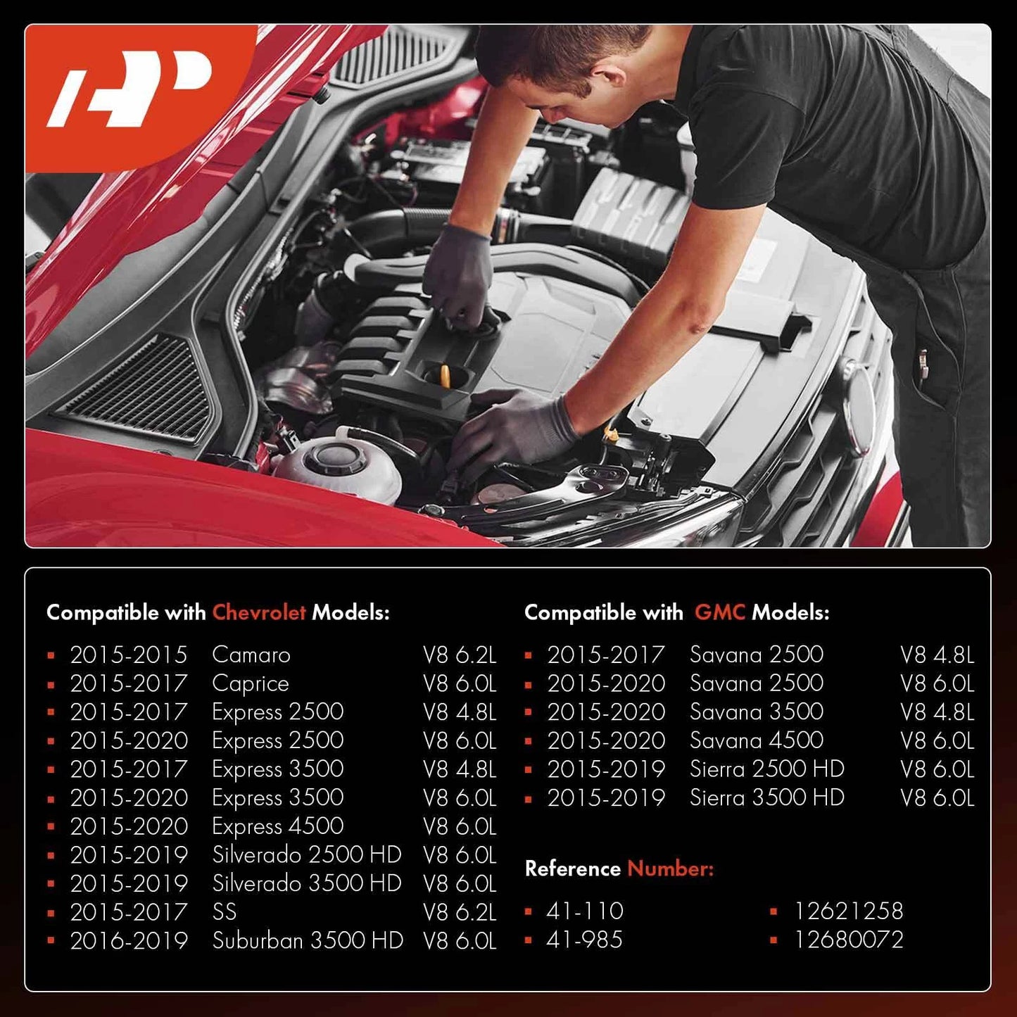 8x Iridium Platinum Spark Plugs for Silverado 2500 HD (2015–2019)
