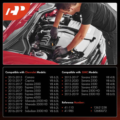 8x Iridium Platinum Spark Plugs for Silverado 2500 HD (2015–2019)
