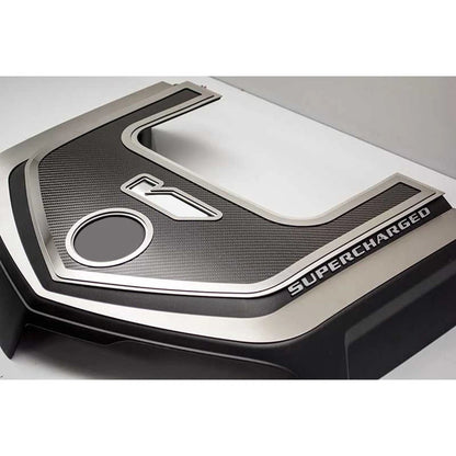 Engine Shroud Trim Kit with Yellow LED and Carbon Fiber Inlay for Cadillac CTS-V (2006–2015)
