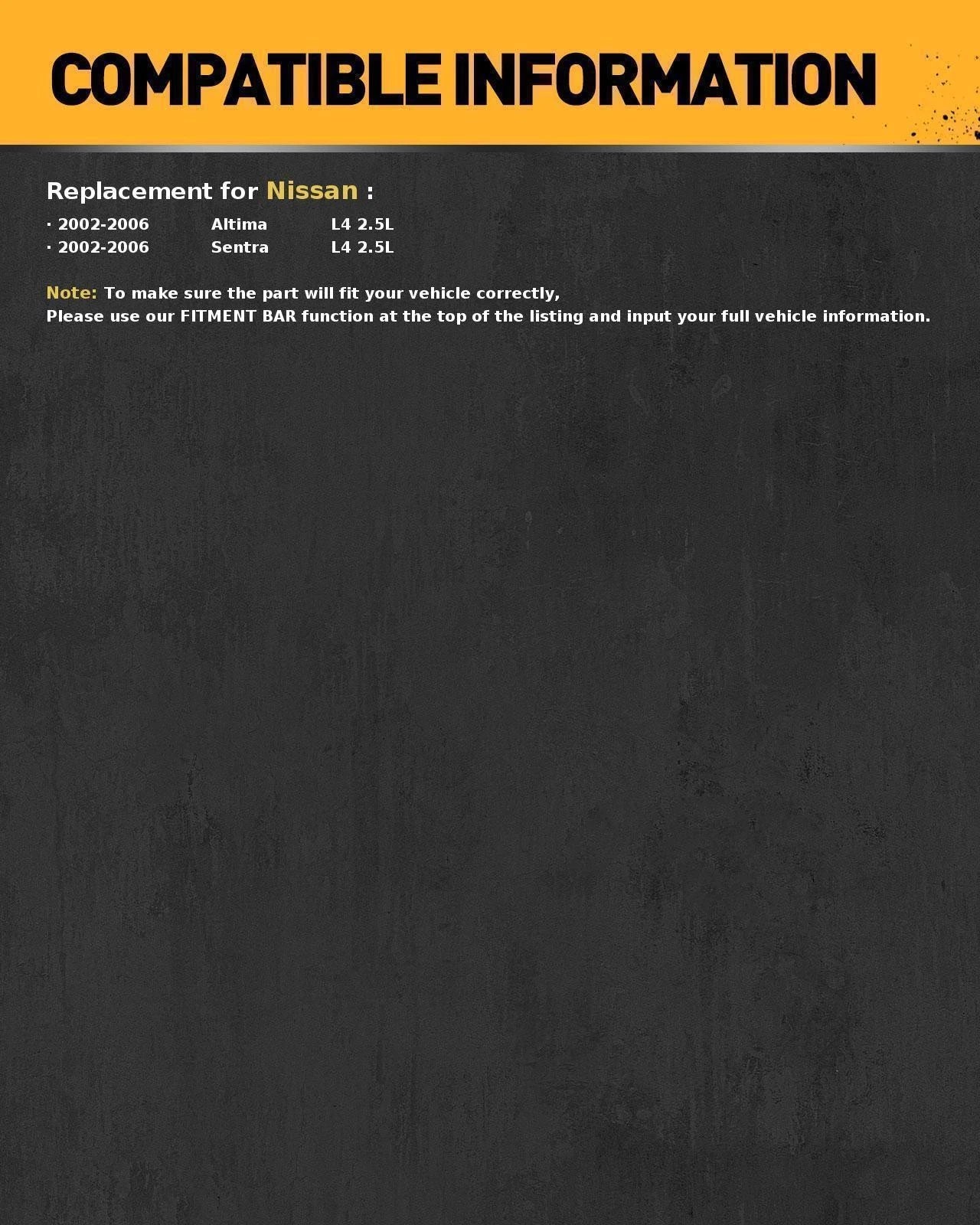 Alternator for Nissan Altima & Sentra 2002–2006 L4 2.5L