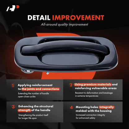2X Front Exterior Door Handle for Silverado 1500 GMC Sierra 1500 (2004–2006)