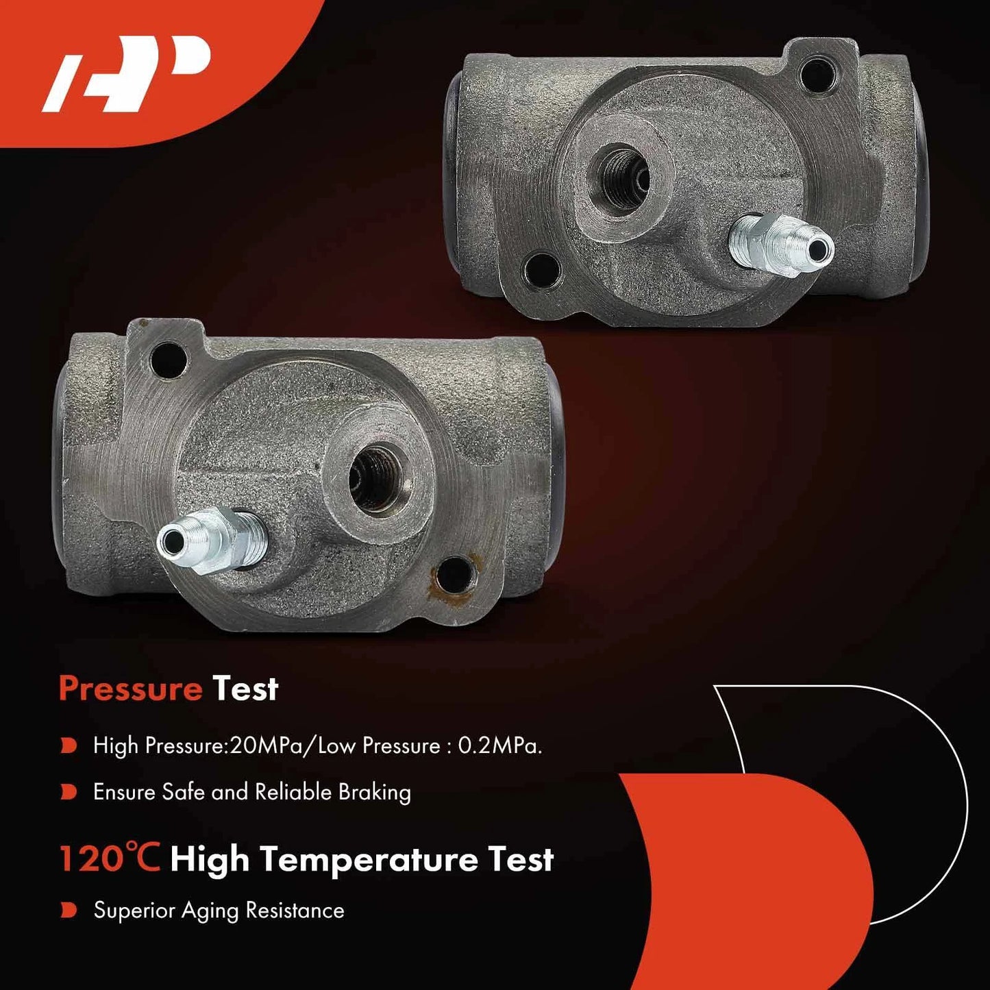 2X Front Drum Brake Wheel Cylinder for Chevy Chevelle Buick GMC (1964–1977)