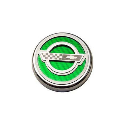 Chrome Cap Covers Kit with Dark Blue Vinyl Inlay for 1984–1996 Corvette