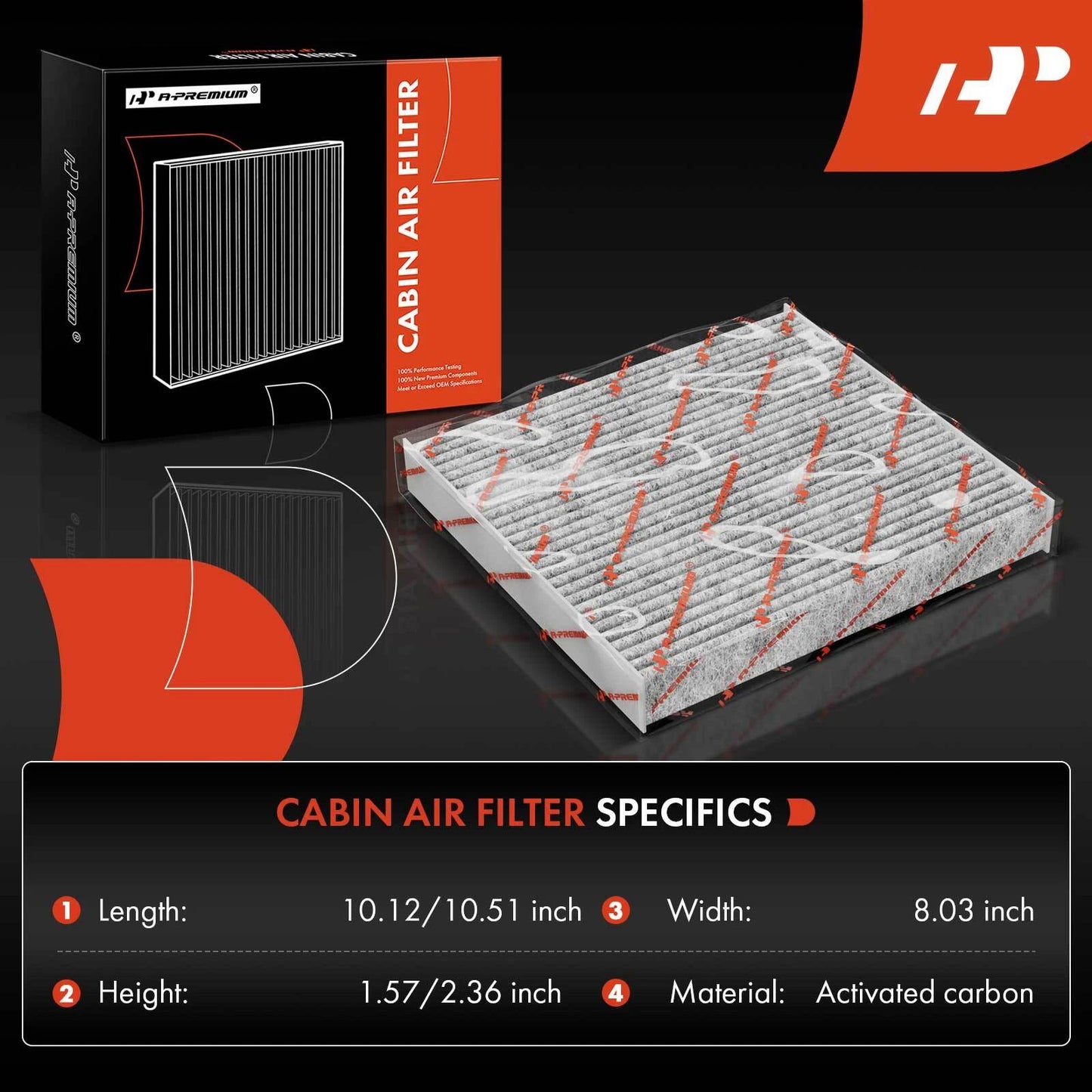 2X Activated Carbon Cabin Air Filter for Mercedes-Benz ML55 AMG (2000–2005)