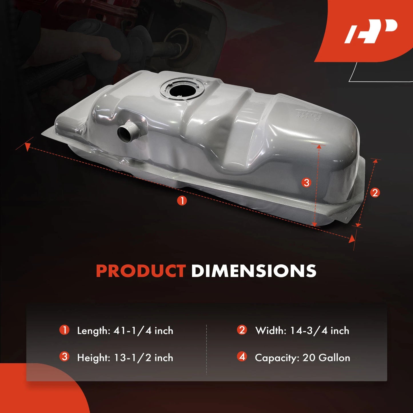 20 Gallon Fuel Tank for Chevy S10 GMC S15 Syclone (1985–1995)