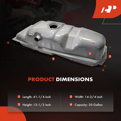 20 Gallon Fuel Tank for Chevy S10 GMC S15 Syclone (1985–1995)