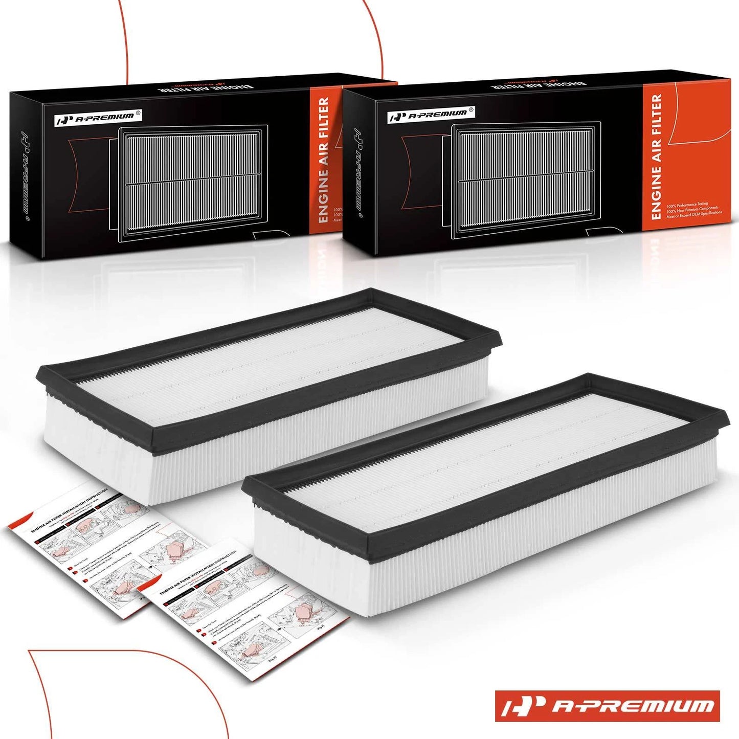 2X Engine Air Filter for Mercedes-Benz C63 AMG (2016–2021) GLE63 AMG S 4.0L