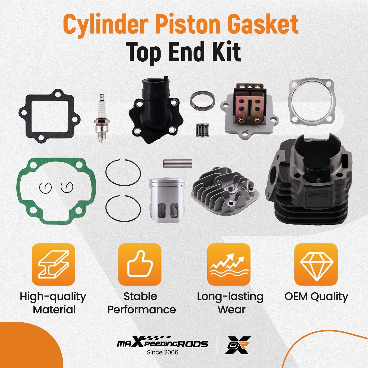 Big Bore Cylinder Kit for Polaris Sportsman Scrambler Predator 90 (100cc, 2-Stroke) (2010–2012)