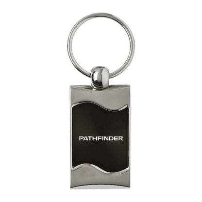 Black Rectangular Wave Keychain - Officially Licensed for Nissan Pathfinder