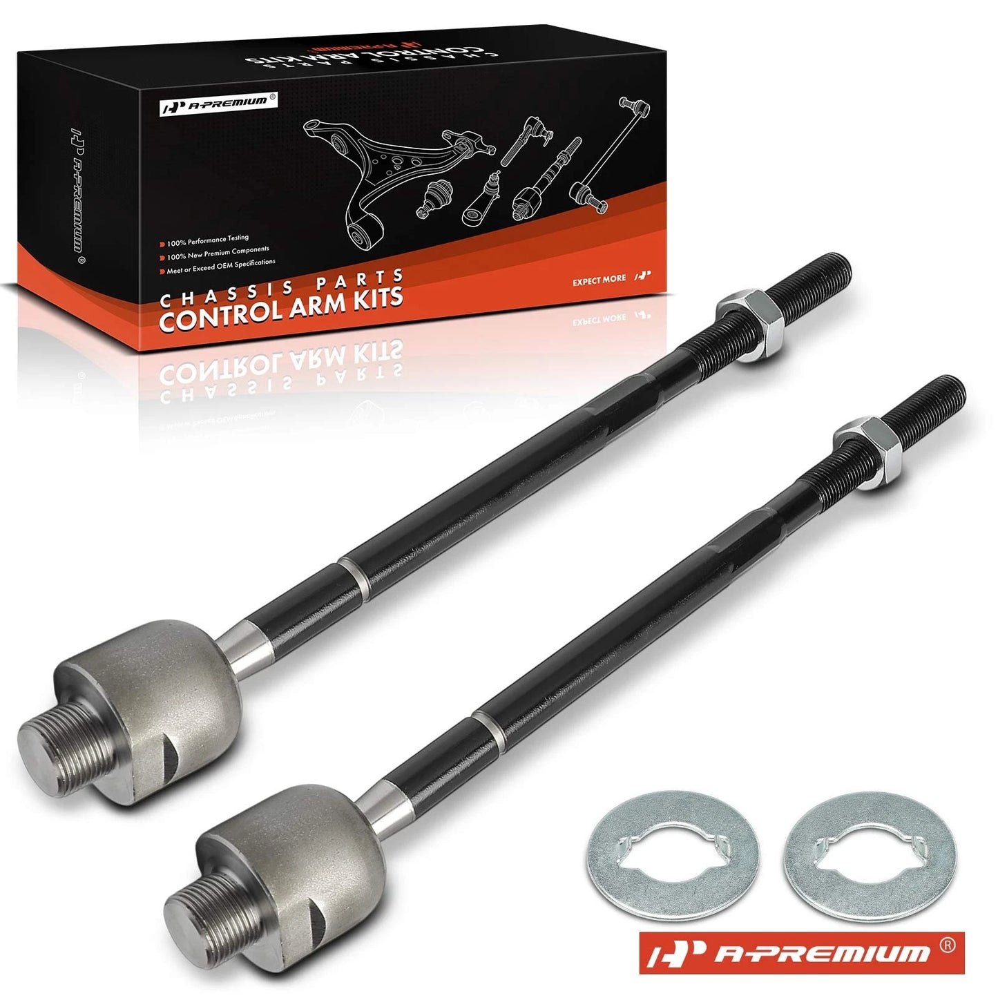 2X Front Side Inner Tie Rod Ends for Chevy Express 1500 (2003–2014)