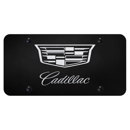 New Logo & Name on Black License Plate - Officially Licensed for Cadillac